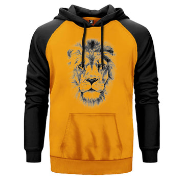 Lion Face Çift Renk Reglan Kol Sweatshirt - Zepplingiyim