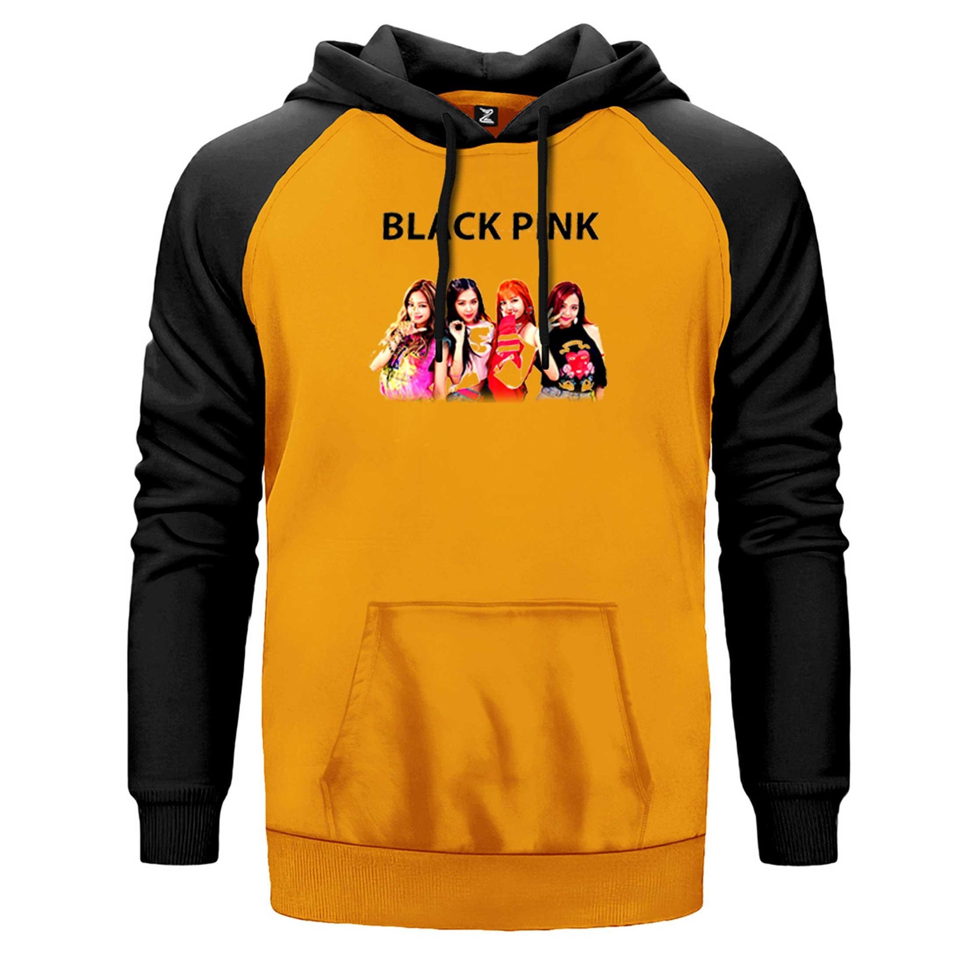 Blackpink Black Çift Renk Reglan Kol Sweatshirt - Zepplingiyim