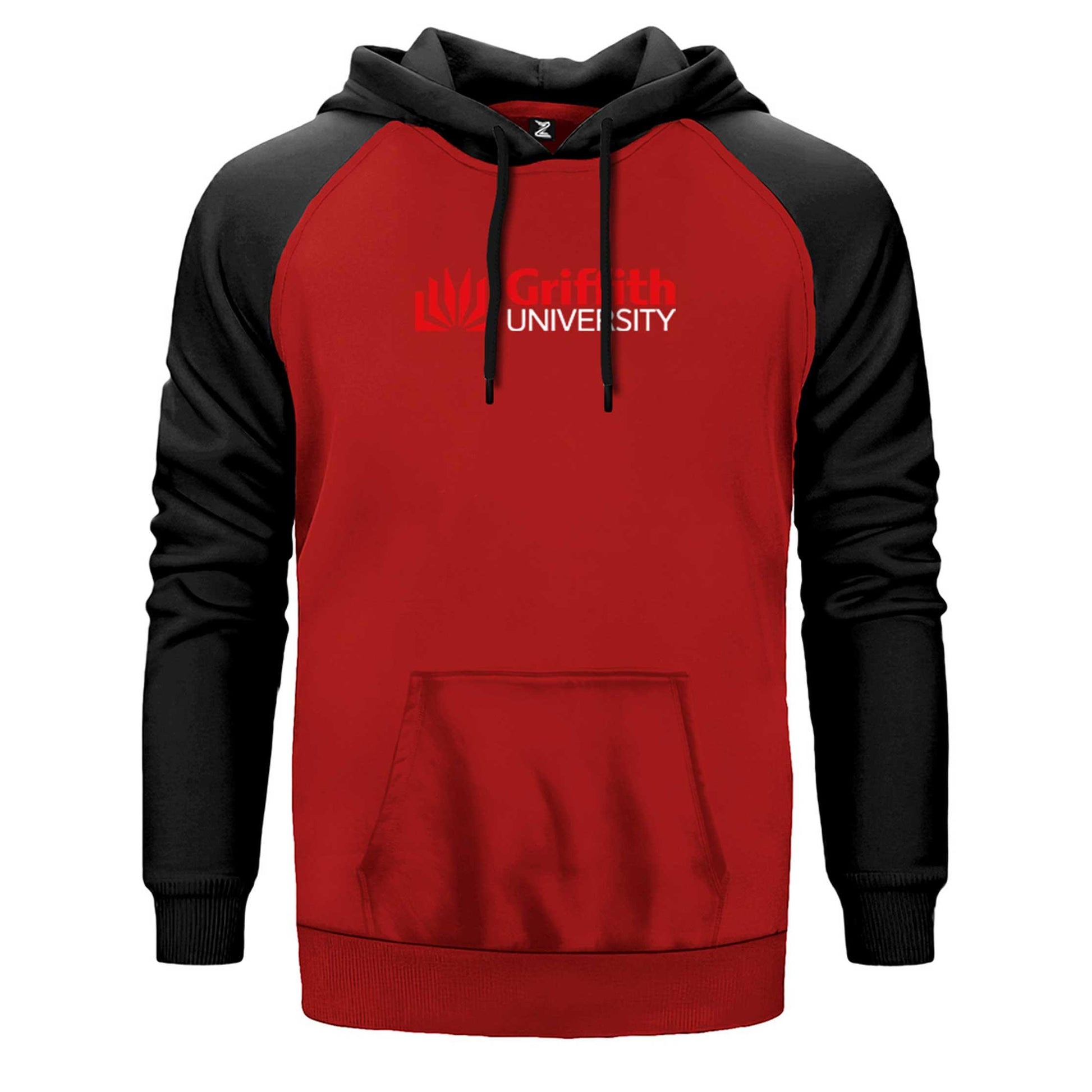 Griffith University Red Logo Çift Renk Reglan Kol Sweatshirt - Zepplingiyim