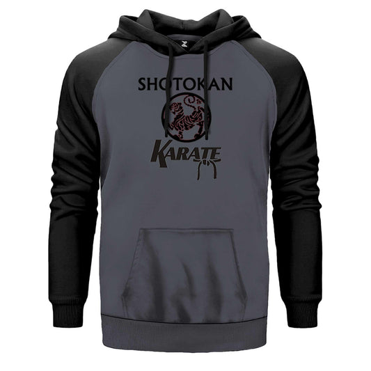 Shotokan Karate Logo Çift Renk Reglan Kol Sweatshirt - Zepplingiyim