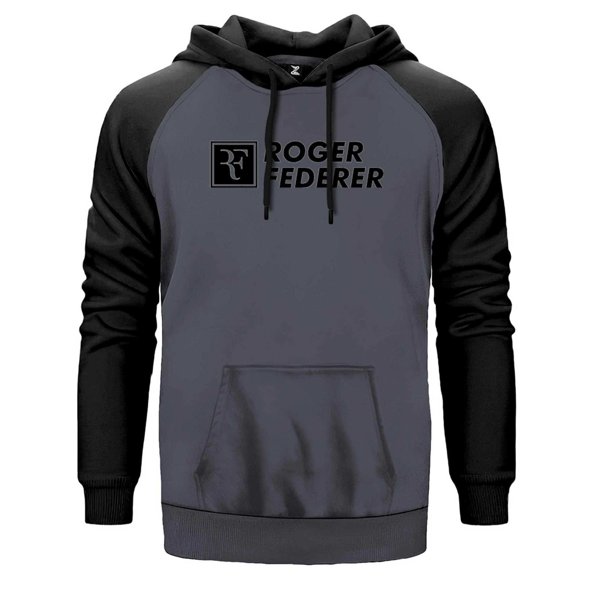 Roger Federer Text Çift Renk Reglan Kol Sweatshirt - Zepplingiyim