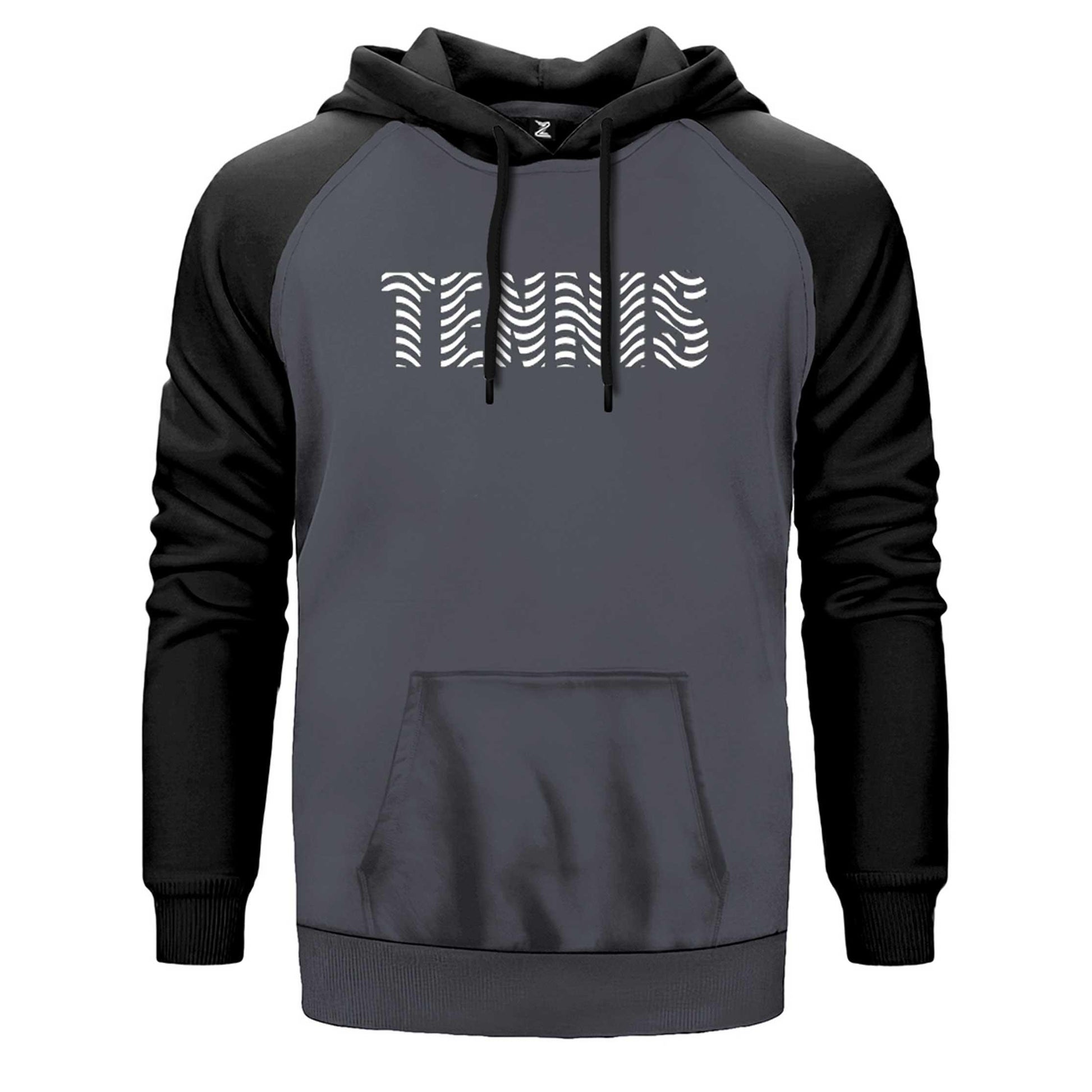 Tennis Text Çift Renk Reglan Kol Sweatshirt - Zepplingiyim