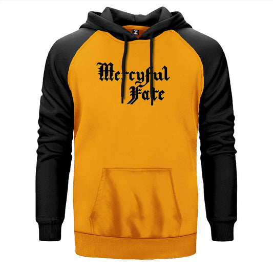 Mercyful Fate Logo Text Çift Renk Reglan Kol Sweatshirt - Zepplingiyim