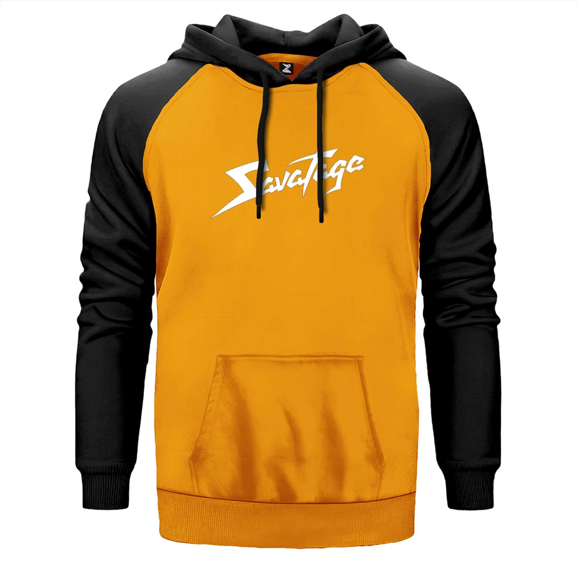 Savatage Logo Yazı Çift Renk Reglan Kol Sweatshirt - Zepplingiyim