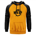 WASP Logo Text Çift Renk Reglan Kol Sweatshirt - Zepplingiyim