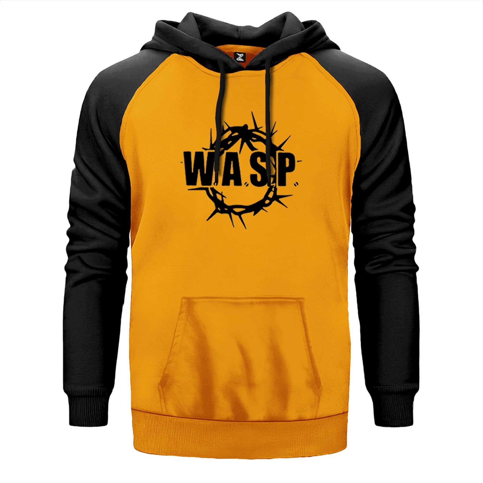 WASP Logo Text Çift Renk Reglan Kol Sweatshirt - Zepplingiyim