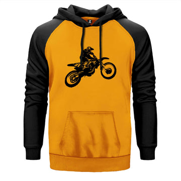 Motokros Endurocross Çift Renk Reglan Kol Sweatshirt - Zepplingiyim