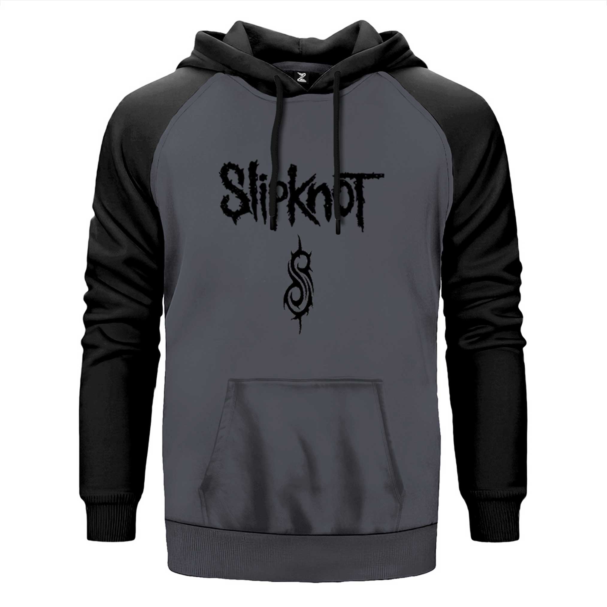 Slipknot Logo Text Çift Renk Reglan Kol Sweatshirt