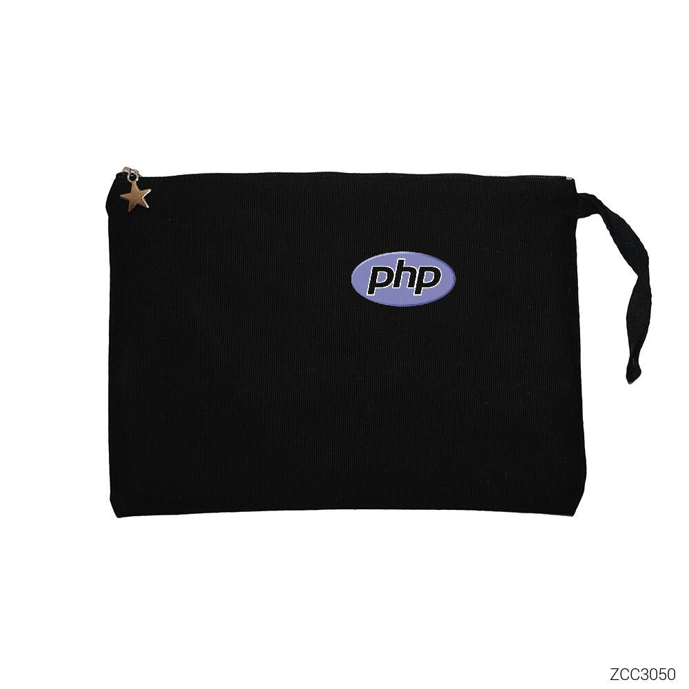 PHP Yazılımcı Siyah Clutch Astarlı Cüzdan / El Çantası