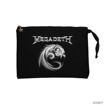 Megadeth Youthanasia Siyah Clutch Astarlı Cüzdan / El Çantası
