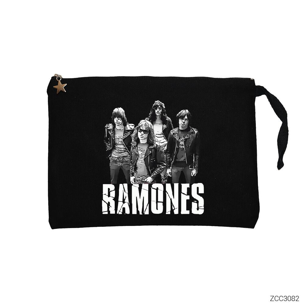 Ramones Band Siyah Clutch Astarlı Cüzdan / El Çantası