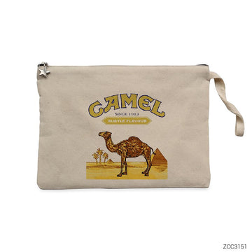 Camel Krem Clutch Astarlı Cüzdan / El Çantası