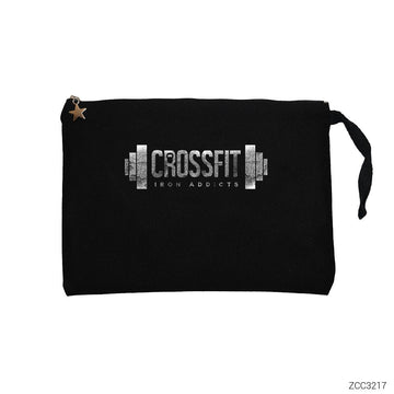 Crossfit Iron Siyah Clutch Astarlı Cüzdan / El Çantası