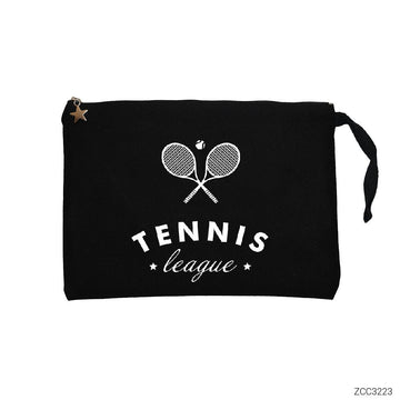 Tennis League Siyah Clutch Astarlı Cüzdan / El Çantası
