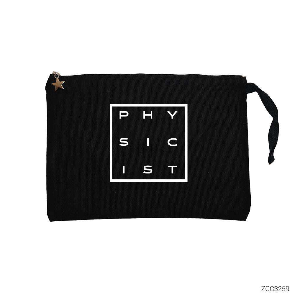 Physicist Box Siyah Clutch Astarlı Cüzdan / El Çantası