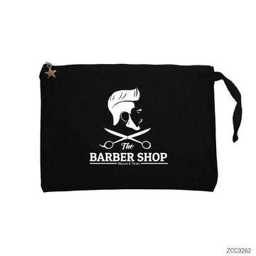 The Barber Shop Siyah Clutch Astarlı Cüzdan / El Çantası