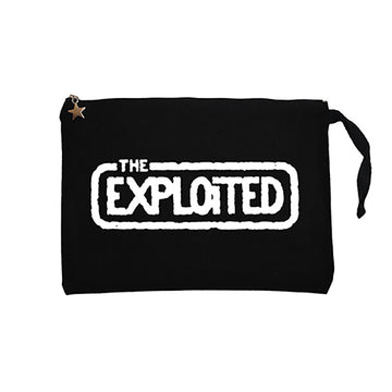 The Exploited Logo Siyah Clutch Astarlı Cüzdan / El Çantası