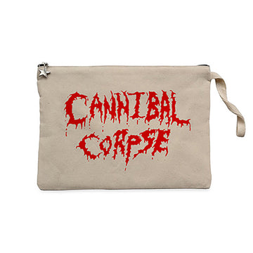 Cannibal Corpse Logo Krem Clutch Astarlı Cüzdan / El Çantası