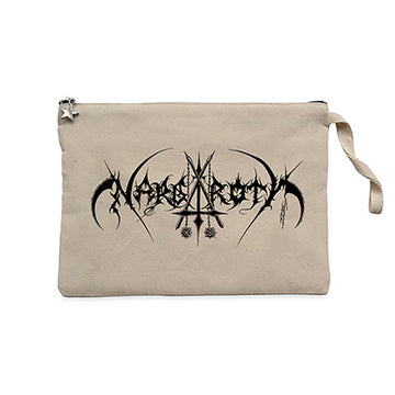 Nargaroth Logo Krem Clutch Astarlı Cüzdan / El Çantası