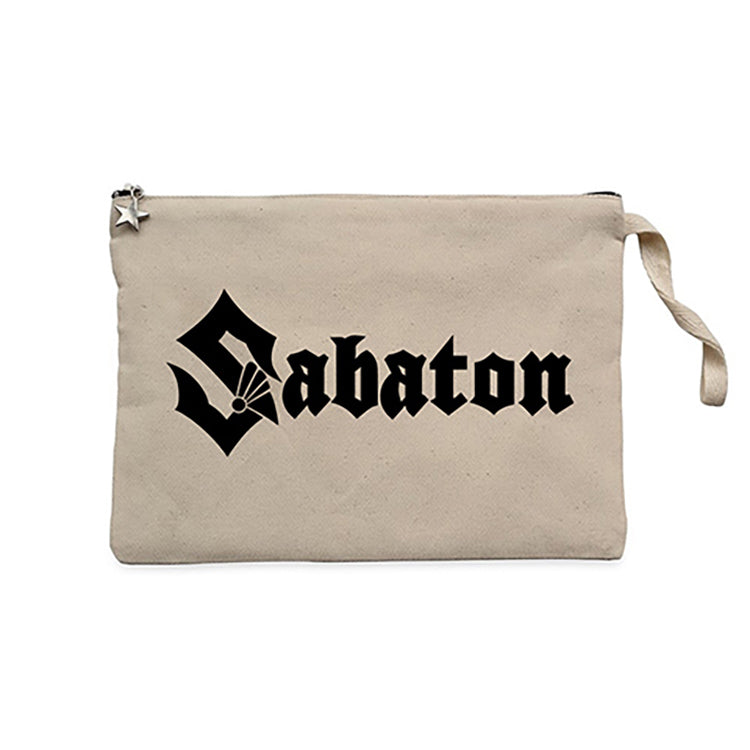 Sabaton Logo Krem Clutch Astarlı Cüzdan / El Çantası
