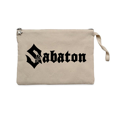 Sabaton Logo Krem Clutch Astarlı Cüzdan / El Çantası