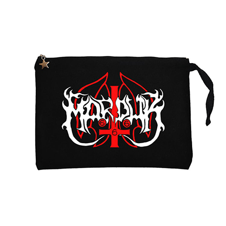 Marduk Logo Siyah Clutch Astarlı Cüzdan / El Çantası