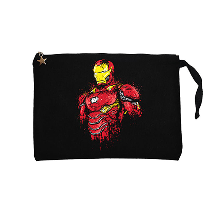 Iron Man Armor Siyah Clutch Astarlı Cüzdan / El Çantası