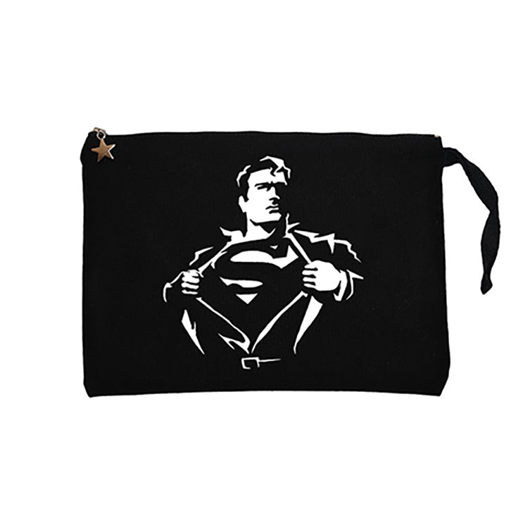 Superman Man Siyah Clutch Astarlı Cüzdan / El Çantası