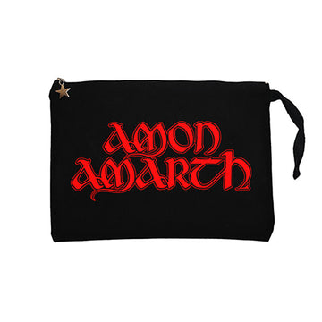 Amon Amarth Logo Classic Siyah Clutch Astarlı Cüzdan / El Çantası