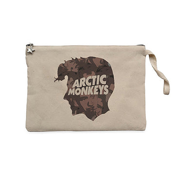 Arctic Monkeys Head Krem Clutch Astarlı Cüzdan / El Çantası