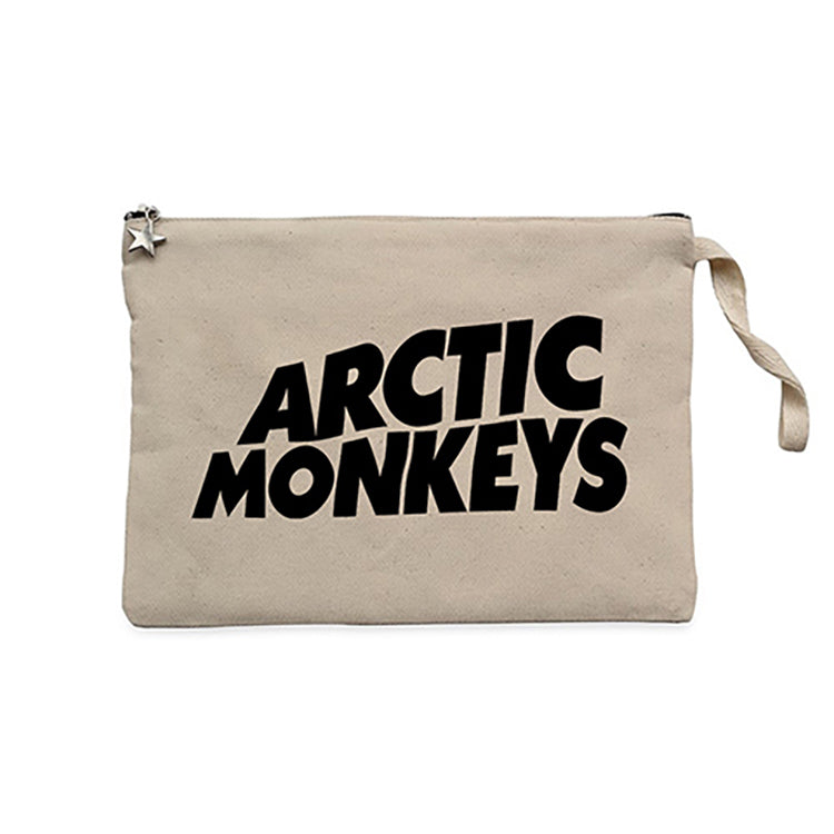 Arctic Monkeys Logo Krem Clutch Astarlı Cüzdan / El Çantası