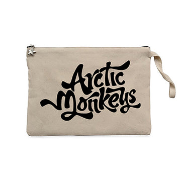 Arctic Monkeys Logo 2 Krem Clutch Astarlı Cüzdan / El Çantası