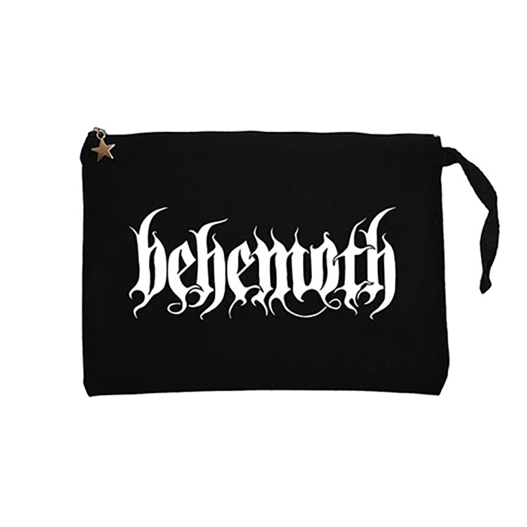 Behemoth Classic Logo Siyah Clutch Astarlı Cüzdan / El Çantası