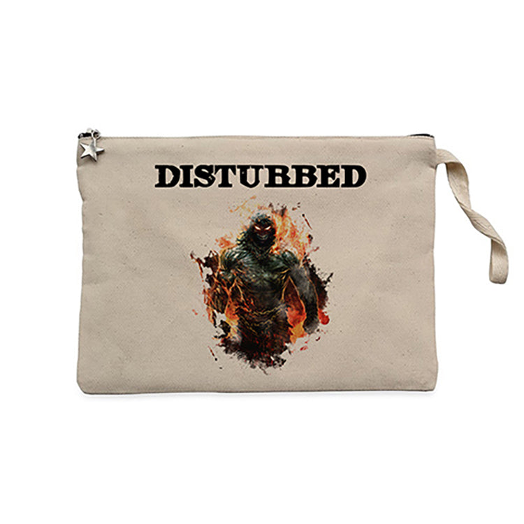 Disturbed Monster Krem Clutch Astarlı Cüzdan / El Çantası