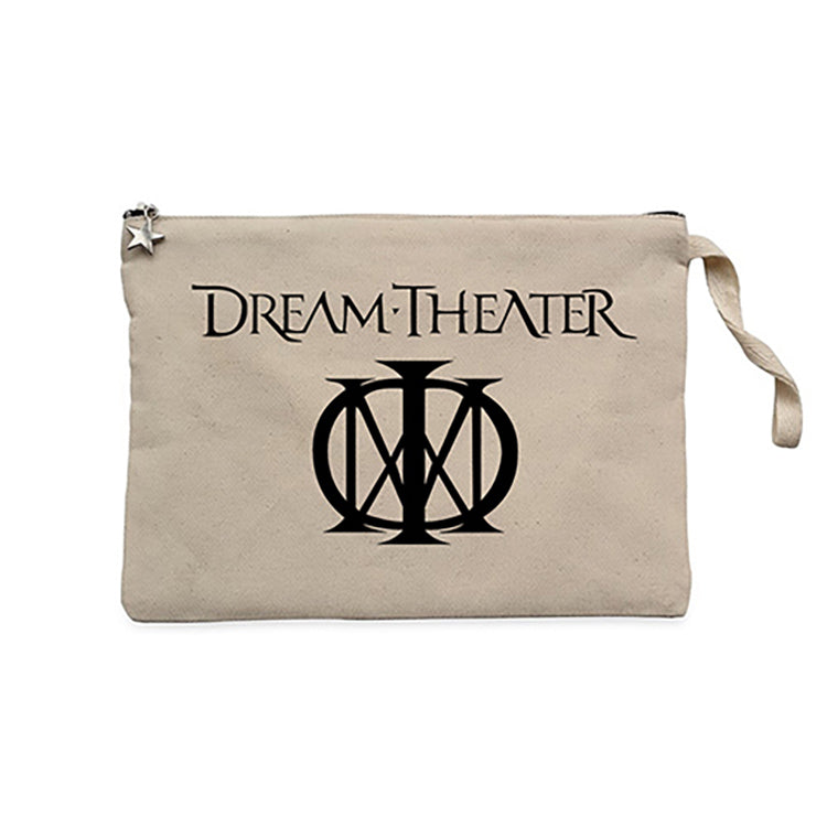 Dream Theater Logo Krem Clutch Astarlı Cüzdan / El Çantası