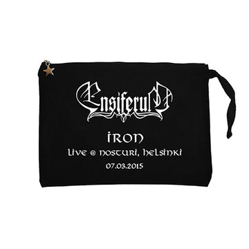 Ensiferum Iron Siyah Clutch Astarlı Cüzdan / El Çantası