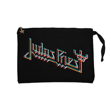 Judas Priest Logo 2 Siyah Clutch Astarlı Cüzdan / El Çantası