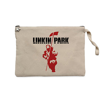 Linkin Park Soilder Krem Clutch Astarlı Cüzdan / El Çantası