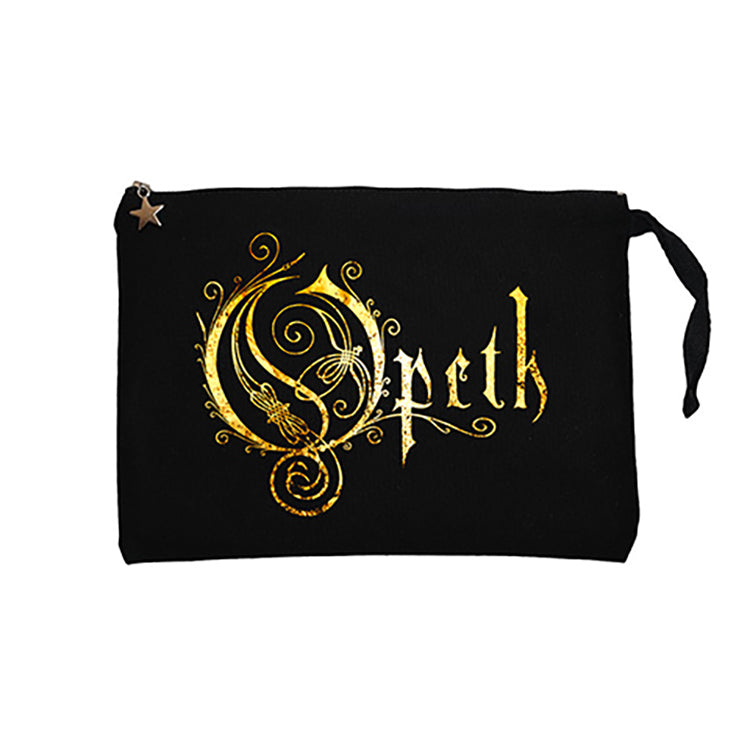 Opeth Logo Classic Siyah Clutch Astarlı Cüzdan / El Çantası