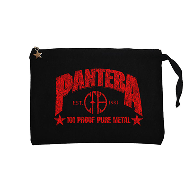Pantera 101 Proof Pure Metal Siyah Clutch Astarlı Cüzdan / El Çantası