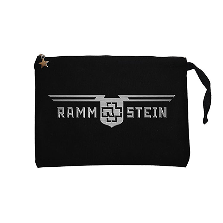Rammstein Double Line Siyah Clutch Astarlı Cüzdan / El Çantası