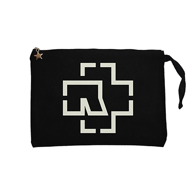 Rammstein Logo Siyah Clutch Astarlı Cüzdan / El Çantası