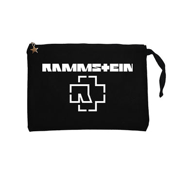 Rammstein Logo 2 Siyah Clutch Astarlı Cüzdan / El Çantası