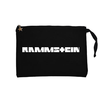Rammstein Text Siyah Clutch Astarlı Cüzdan / El Çantası