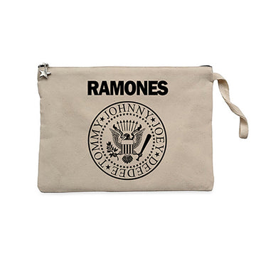 Ramones Look Out Below Krem Clutch Astarlı Cüzdan / El Çantası