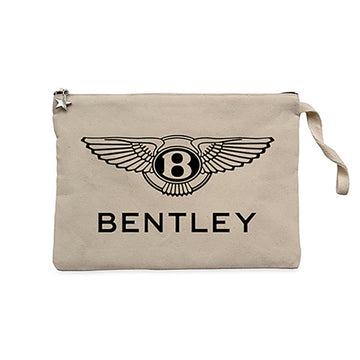 Bentley Logo Krem Clutch Astarlı Cüzdan / El Çantası