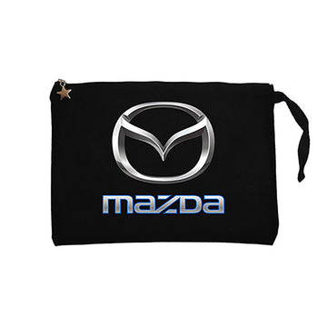 Mazda Logo Siyah Clutch Astarlı Cüzdan / El Çantası