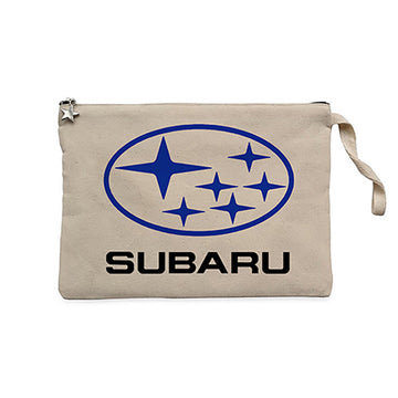 Subaru Logo Stars Krem Clutch Astarlı Cüzdan / El Çantası