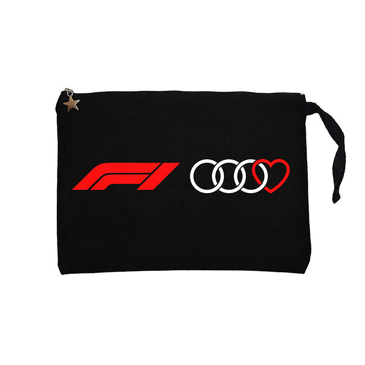 F1 Audi Love Siyah Clutch Astarlı Cüzdan / El Çantası
