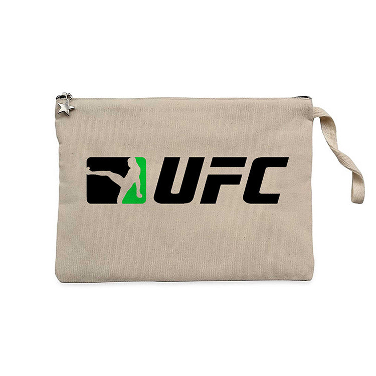 UFC Green Kick Krem Clutch Astarlı Cüzdan / El Çantası